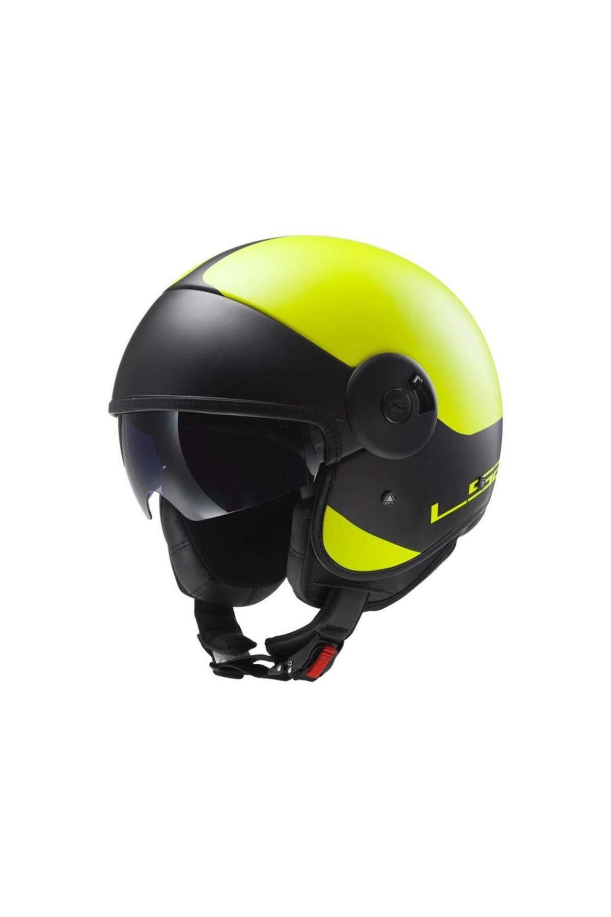 Cabrio Mat Sarı Yarım Kask